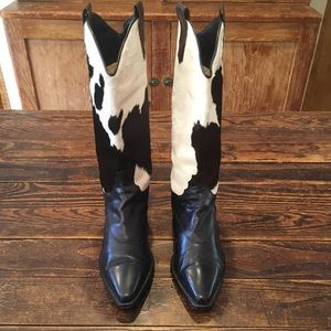 Joan & David Couture Animal Print Leather Boots